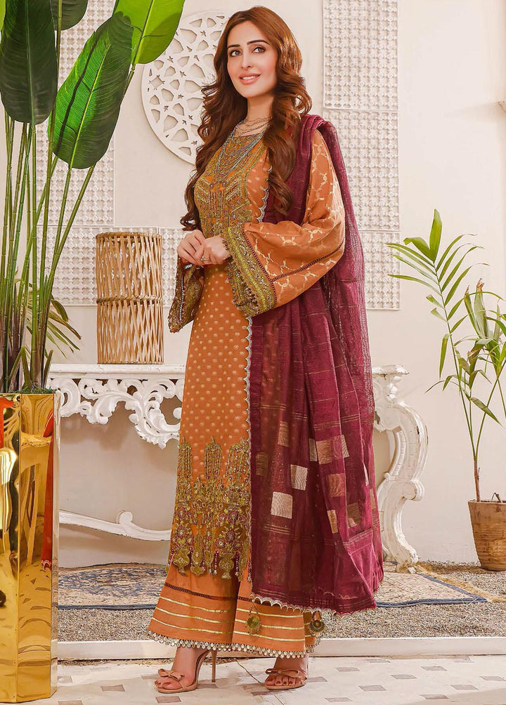 Vasl By Hadia Eman Embroidered Lawn Suits Unstitched 3 Piece HE22V HEVL-03 - Festive Collection