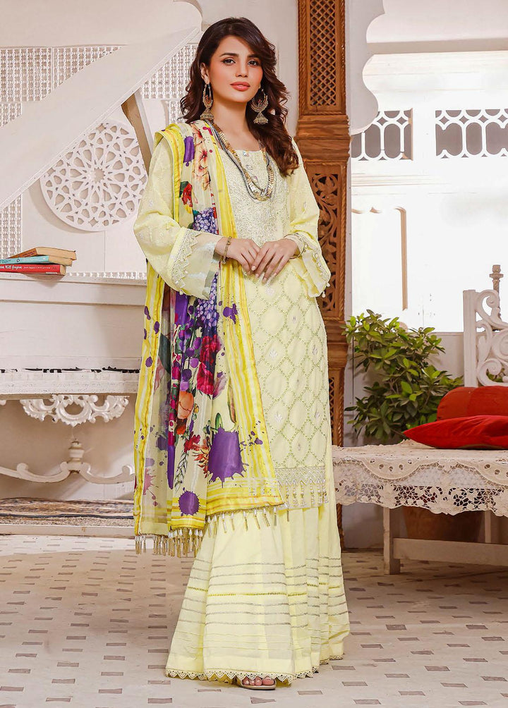 Vasl By Hadia Eman Embroidered Lawn Suits Unstitched 3 Piece HE22V HEVL-08 - Festive Collection