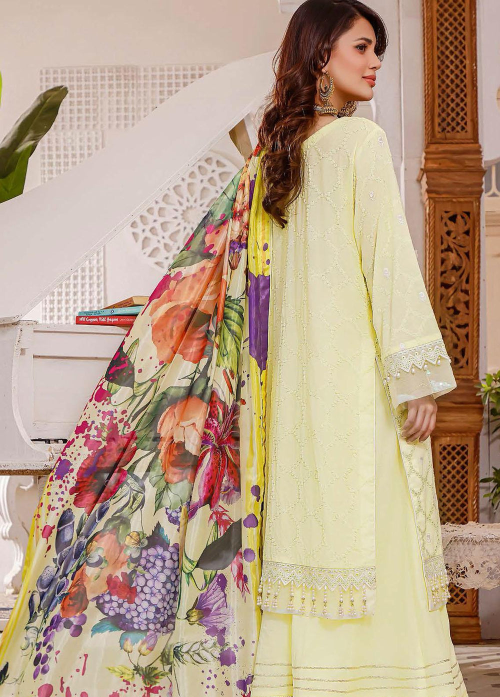 Vasl By Hadia Eman Embroidered Lawn Suits Unstitched 3 Piece HE22V HEVL-08 - Festive Collection