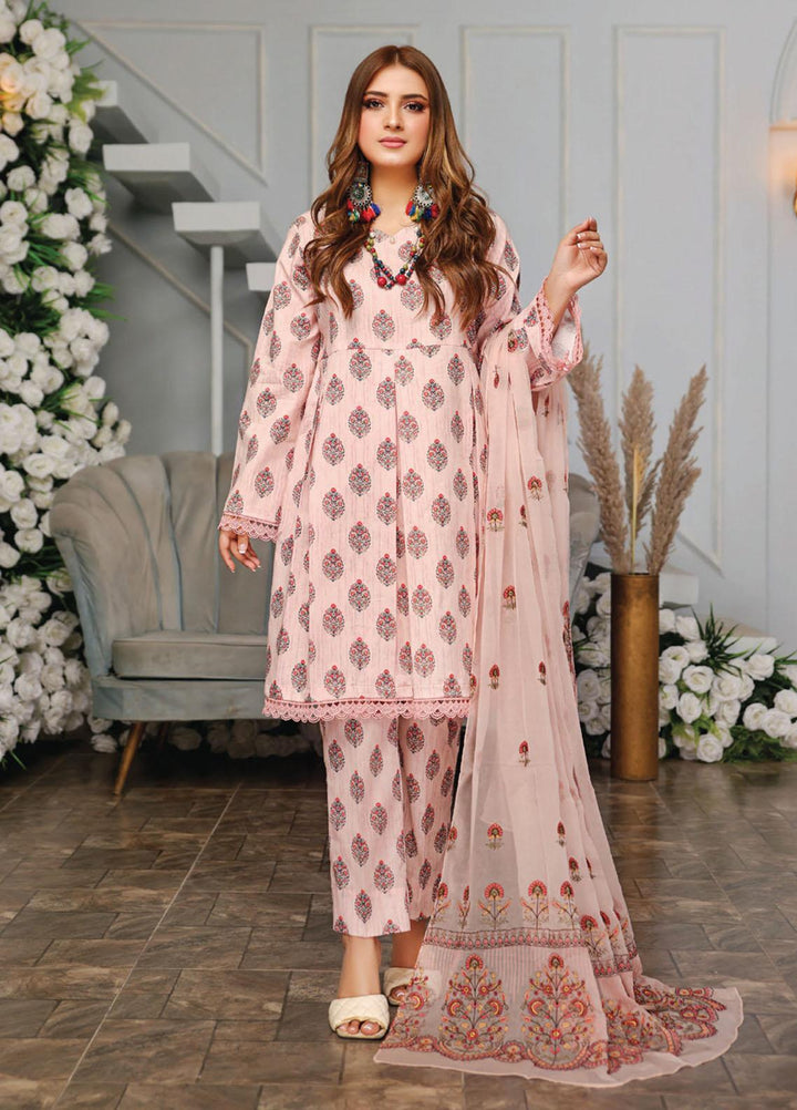 Vasl by Humdum Embroidered Lawn Suits Unstitched 3 Piece HD23VSL D-05 - Summer Collection