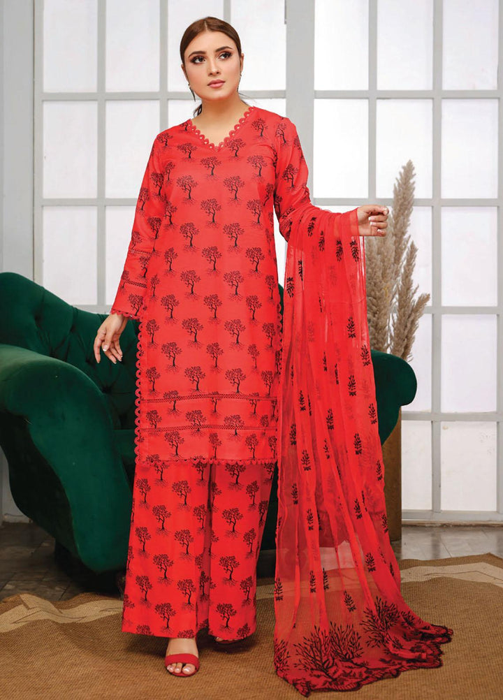 Vasl by Humdum Embroidered Lawn Suits Unstitched 3 Piece HD23VSL D-07 - Summer Collection