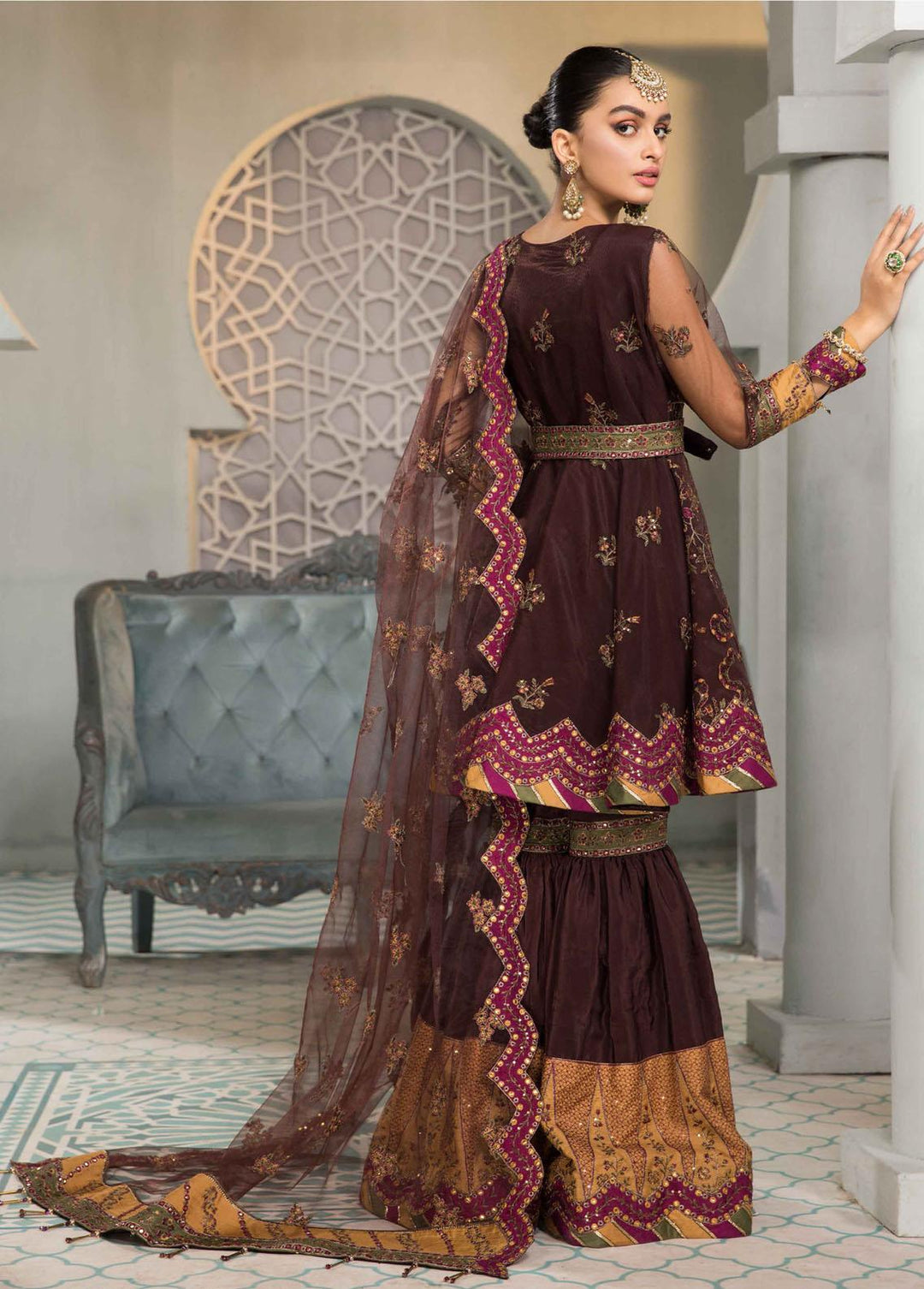Vasl-e-Meeras By Alizeh Fashion Embroidered Net Suits Unstitched 3 Piece AFB22VM 12 Rajwari - Festive Collection