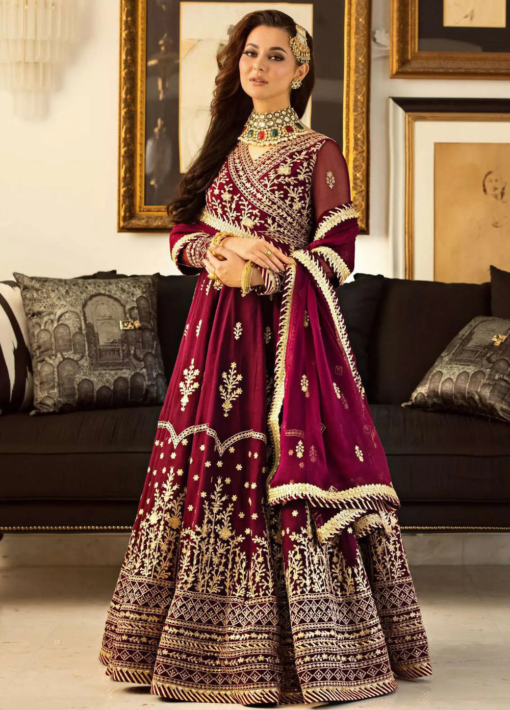 Vasl-e-Yaar By Asim Jofa Embroidered Chiffon Unstitched Suit 3 Piece AJ23VY AJVY-04 - Luxury Festive Collection