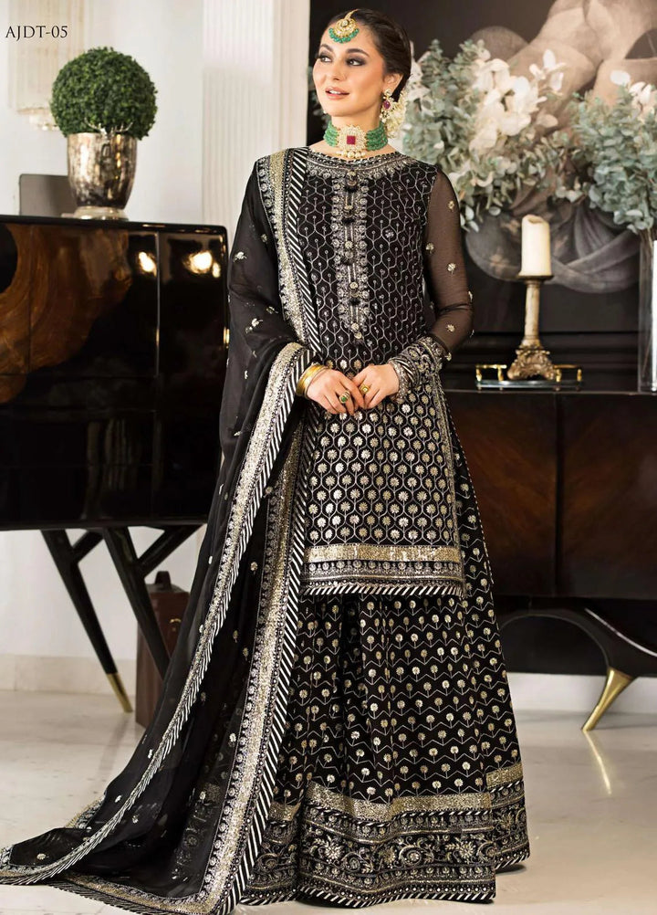 Vasl-e-Yaar By Asim Jofa Embroidered Chiffon Unstitched Suit 3 Piece AJ23VY AJVY-05 - Luxury Festive Collection
