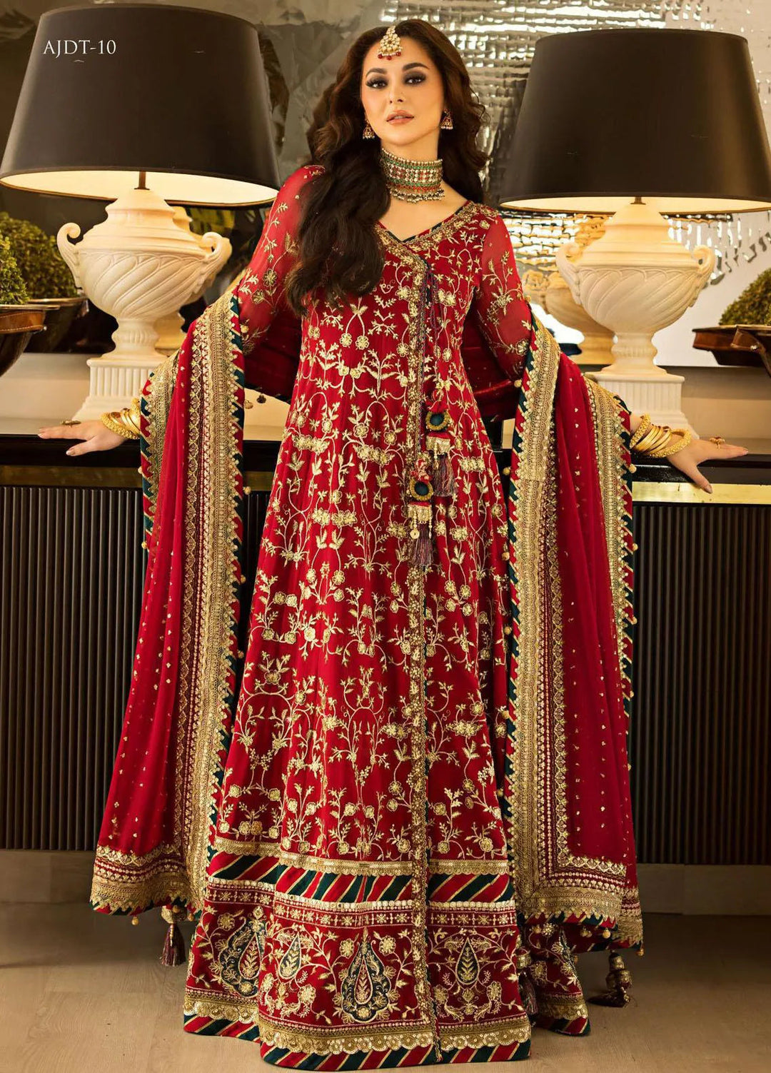 Vasl-e-Yaar By Asim Jofa Embroidered Chiffon Unstitched Suit 3 Piece AJ23VY AJVY-10 - Luxury Festive Collection
