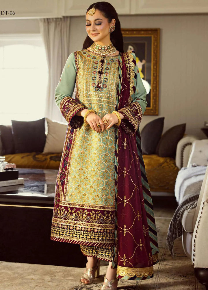 Vasl-e-Yaar By Asim Jofa Embroidered Cotton Silk Unstitched Suit 3 Piece AJ23VY AJVY-06 - Luxury Festive Collection
