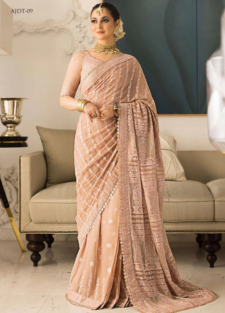 Vasl-e-Yaar By Asim Jofa Embroidered Raw Silk Unstitched Suit 3 Piece AJ23VY AJVY-09 - Luxury Festive Collection