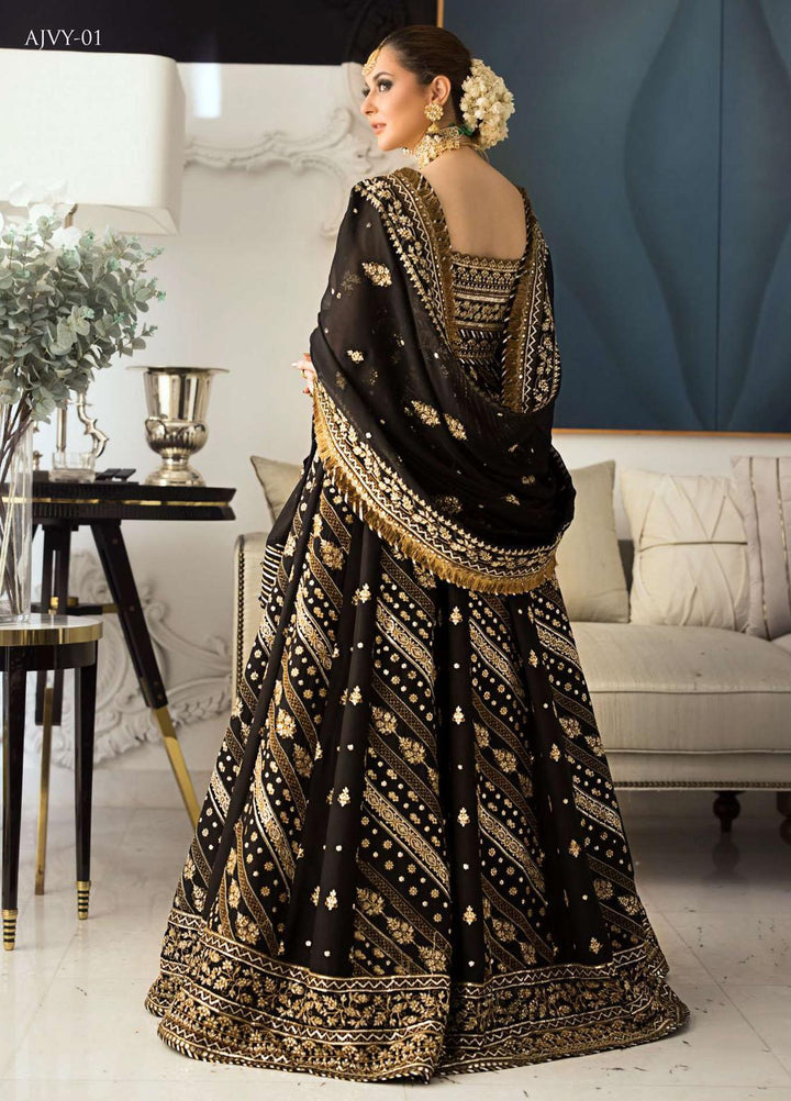 Vasl-e-Yaar By Asim Jofa Embroidered Chiffon Suits Unstitched 3 Piece AJ23VY AJVY-01 - Luxury Festive Collection