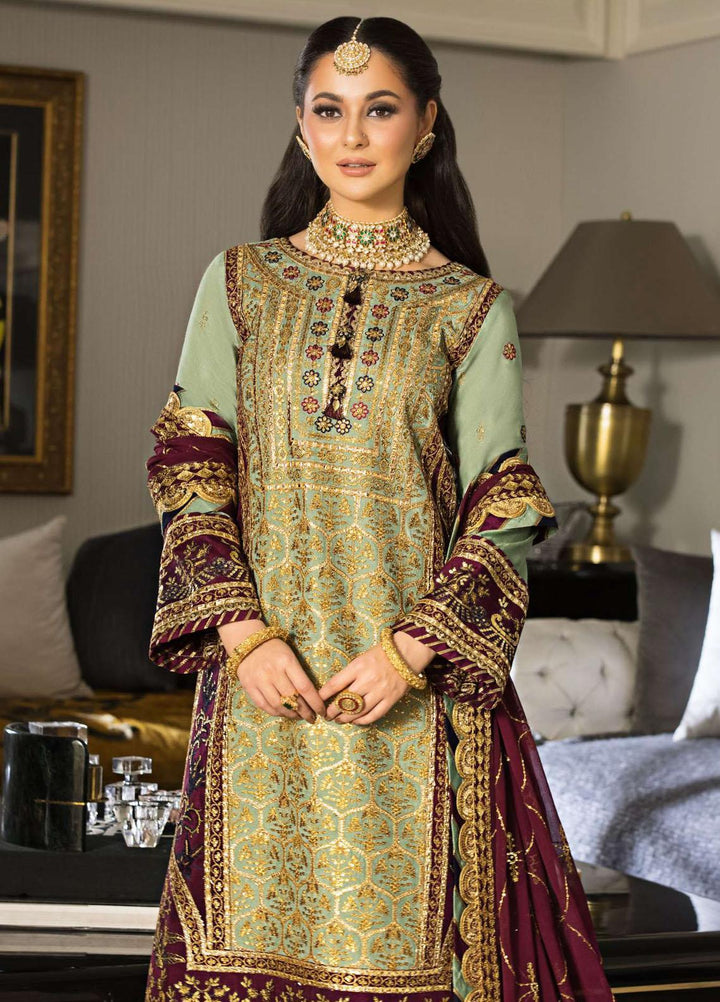 Vasl-e-Yaar By Asim Jofa Embroidered Cotton Silk Suits Unstitched 3 Piece AJ23VY AJVY-06 - Luxury Festive Collection