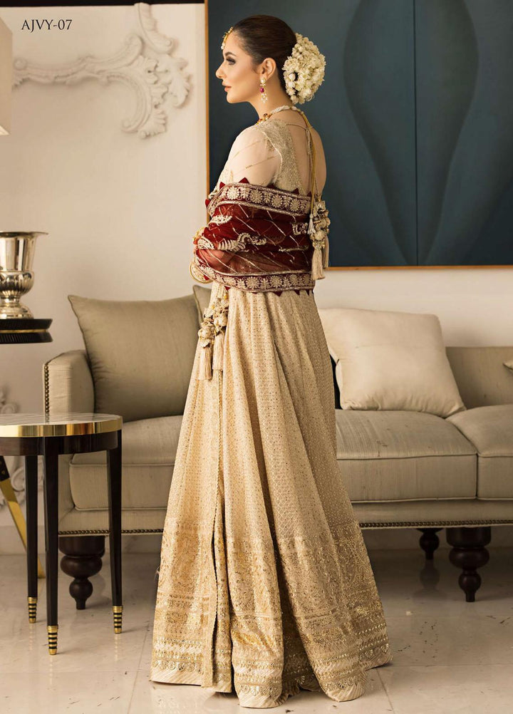 Vasl-e-Yaar By Asim Jofa Embroidered Chiffon Suits Unstitched 3 Piece AJ23VY AJVY-07 - Luxury Festive Collection