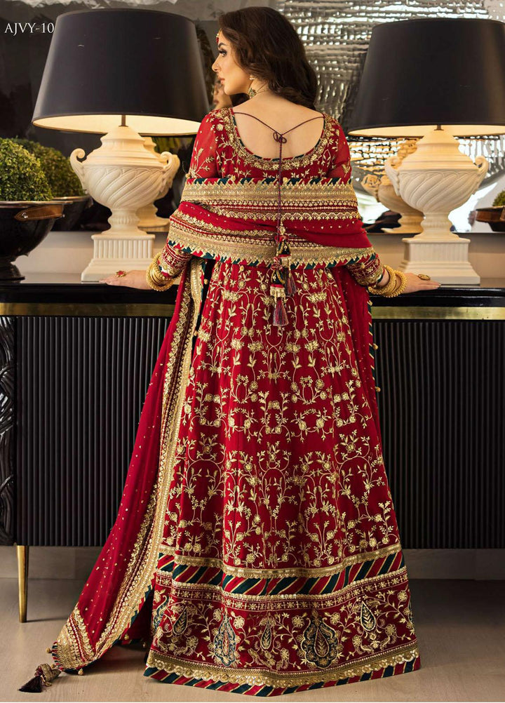 Vasl-e-Yaar By Asim Jofa Embroidered Chiffon Suits Unstitched 3 Piece AJ23VY AJVY-10 - Luxury Festive Collection