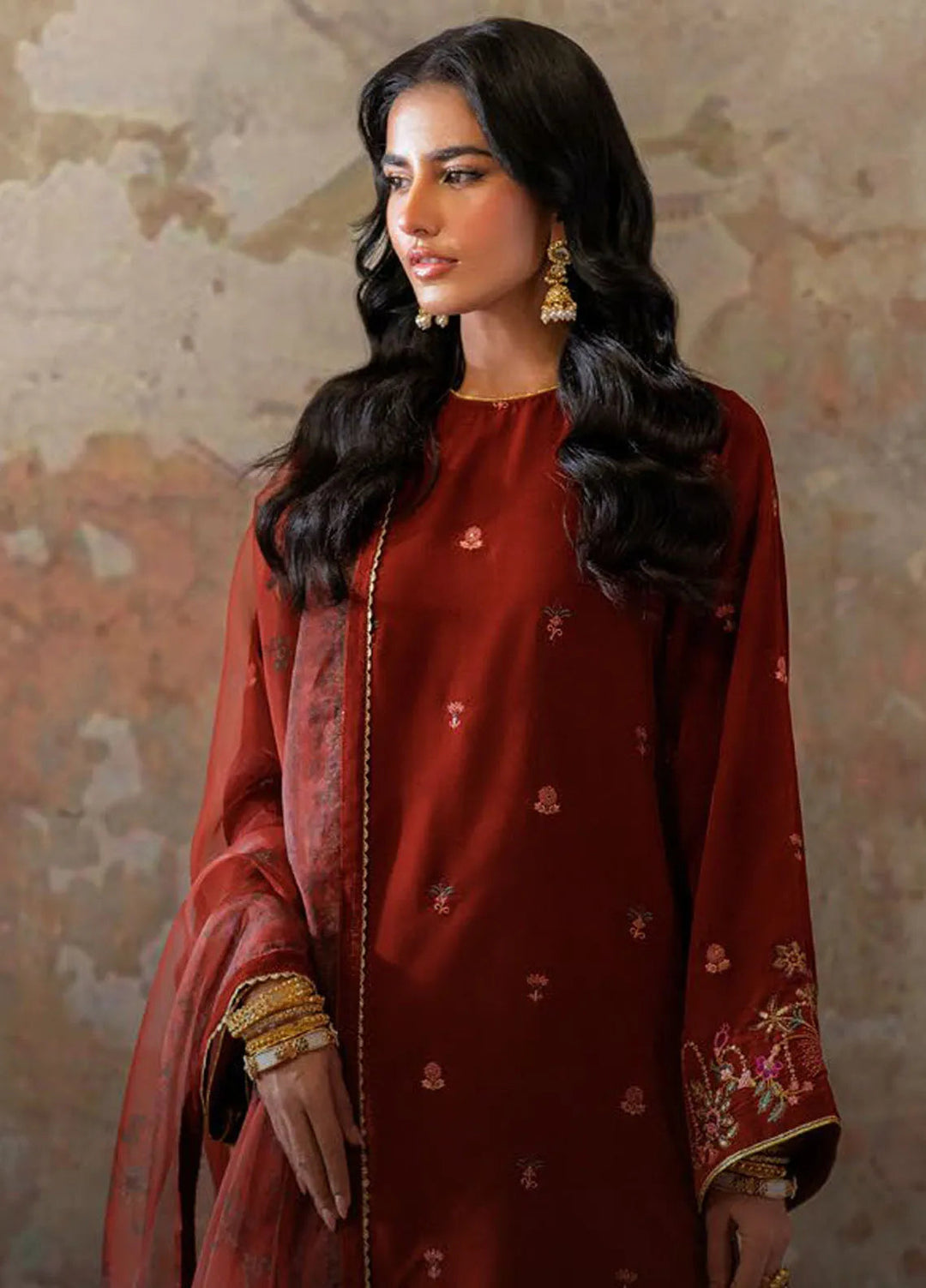 Velmor by Seran Embroidered Velvet Suit Unstitched 3 Piece SRN24VF Arrin - Formal Collection