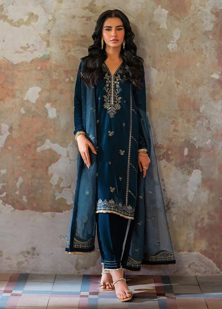Velmor by Seran Embroidered Velvet Suit Unstitched 3 Piece SRN24VF Ayden - Formal Collection