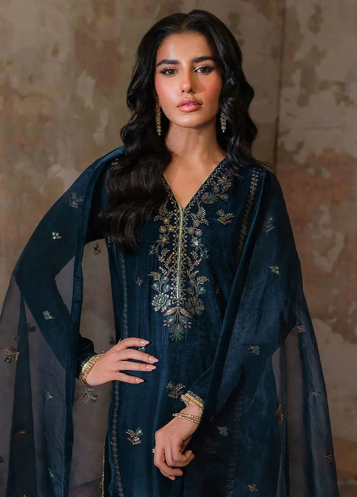 Velmor by Seran Embroidered Velvet Suit Unstitched 3 Piece SRN24VF Ayden - Formal Collection
