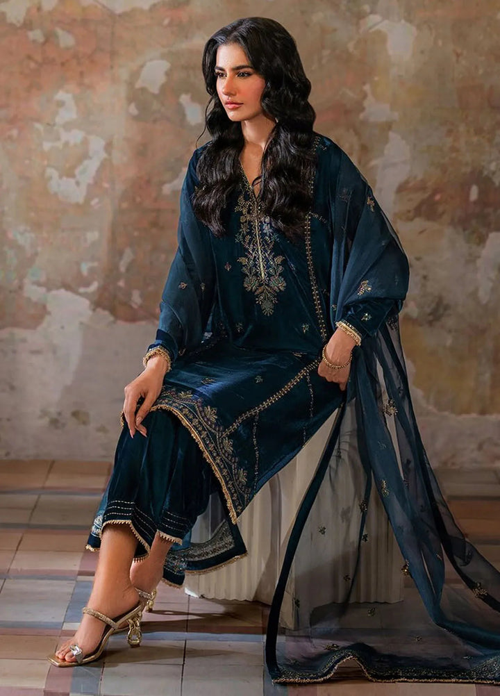 Velmor by Seran Embroidered Velvet Suit Unstitched 3 Piece SRN24VF Ayden - Formal Collection