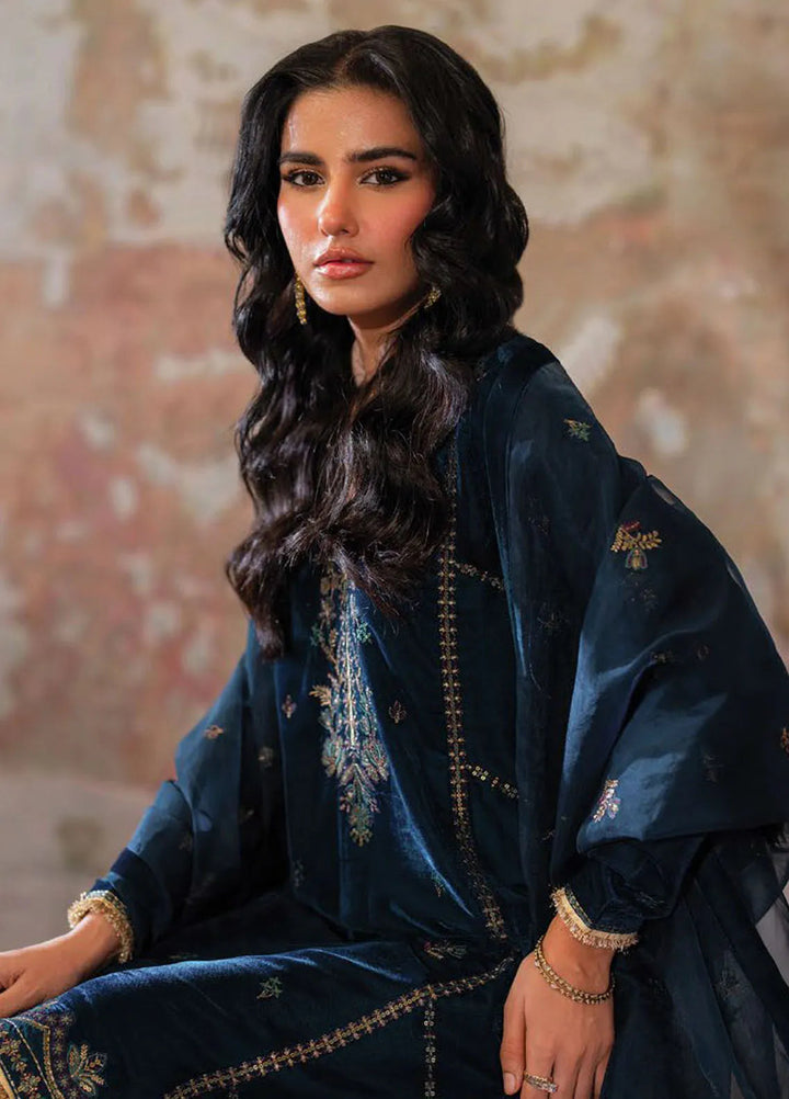 Velmor by Seran Embroidered Velvet Suit Unstitched 3 Piece SRN24VF Ayden - Formal Collection