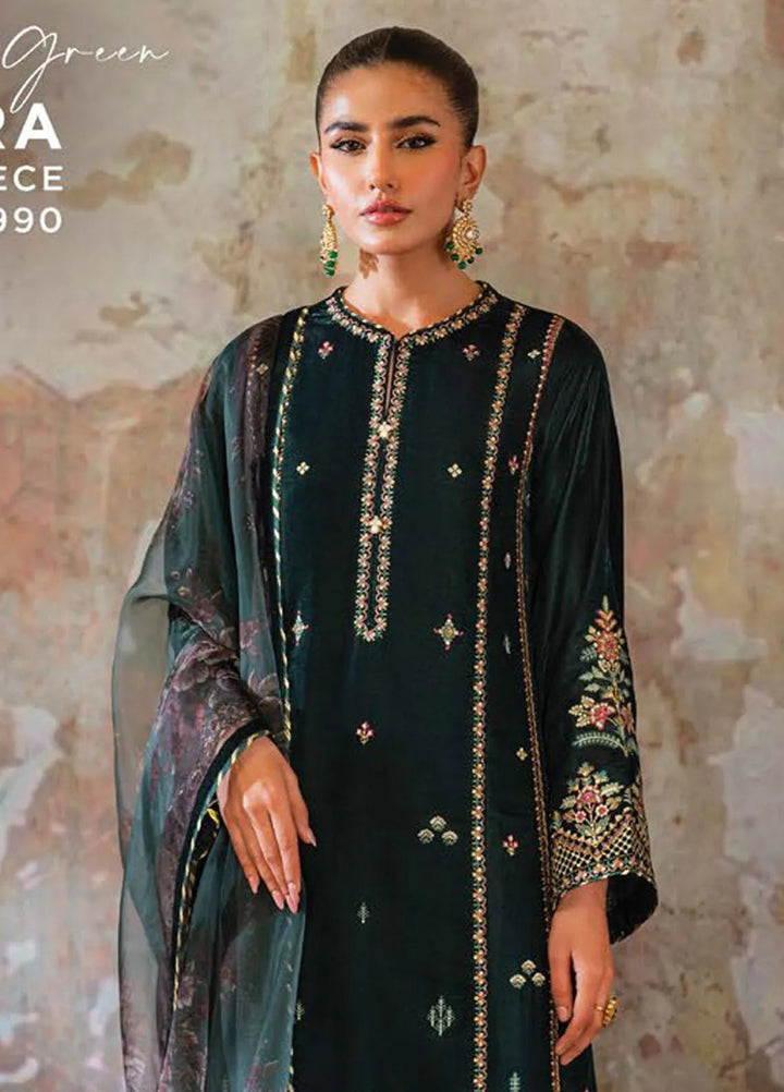 Velmor by Seran Embroidered Velvet Suit Unstitched 3 Piece SRN24VF Ayra - Formal Collection