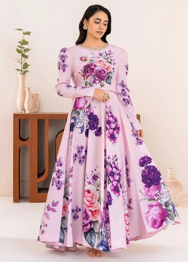 Velora by Stitch Vibes Pret Printed Crepe 2 Piece Suit Fleur Essence Crop Top and Skirt