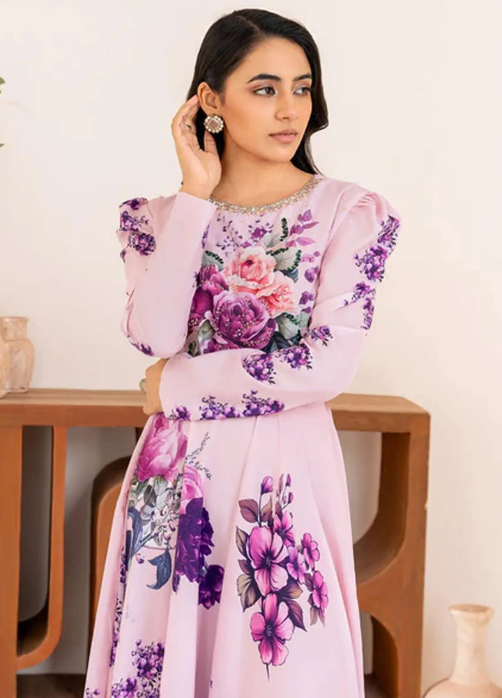 Velora by Stitch Vibes Pret Printed Crepe 2 Piece Suit Fleur Essence Crop Top and Skirt