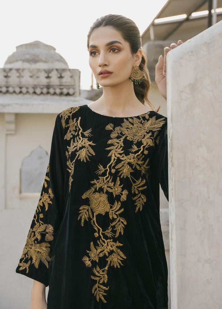 Naayas Pret Embroidered Velvet 2 Piece Suit Embore