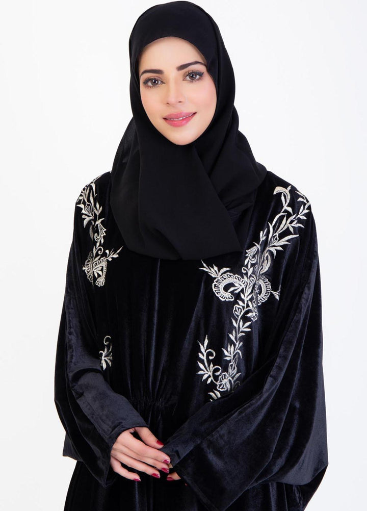 Abaya pk Casual Velvet Stitched Abaya ABA22VL MANARI VELVET