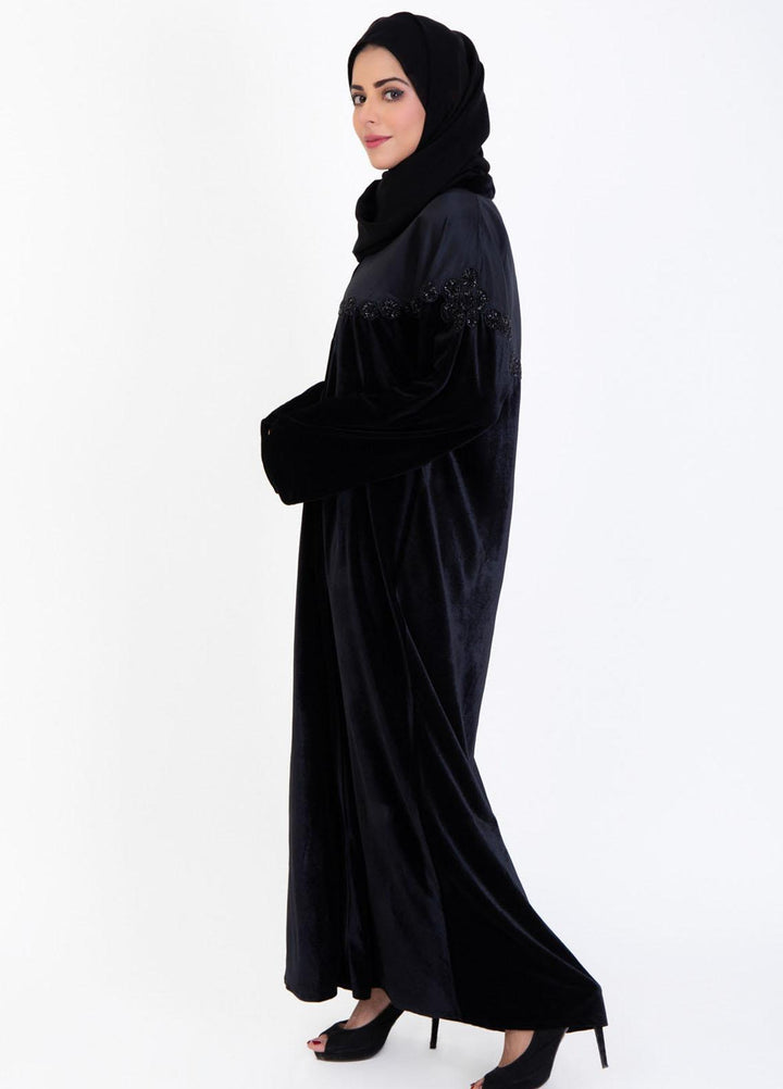Abaya pk Casual Velvet Stitched Abaya ABA22VL HEBA VELVET
