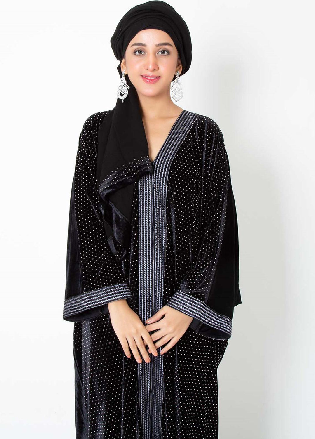 Abaya pk Casual Velvet Stitched Abaya ABA22VL PERNIA