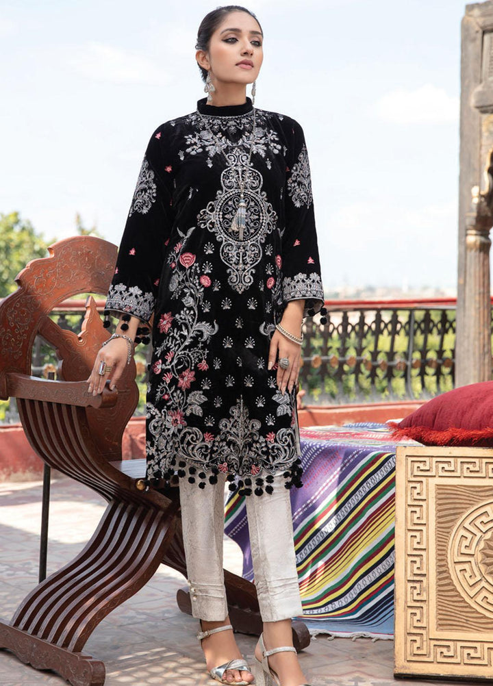Velveto by Al Zohaib Embroidered Velvet  Unstitched Shirt AZ21V-2 D-01 - Winter Collection