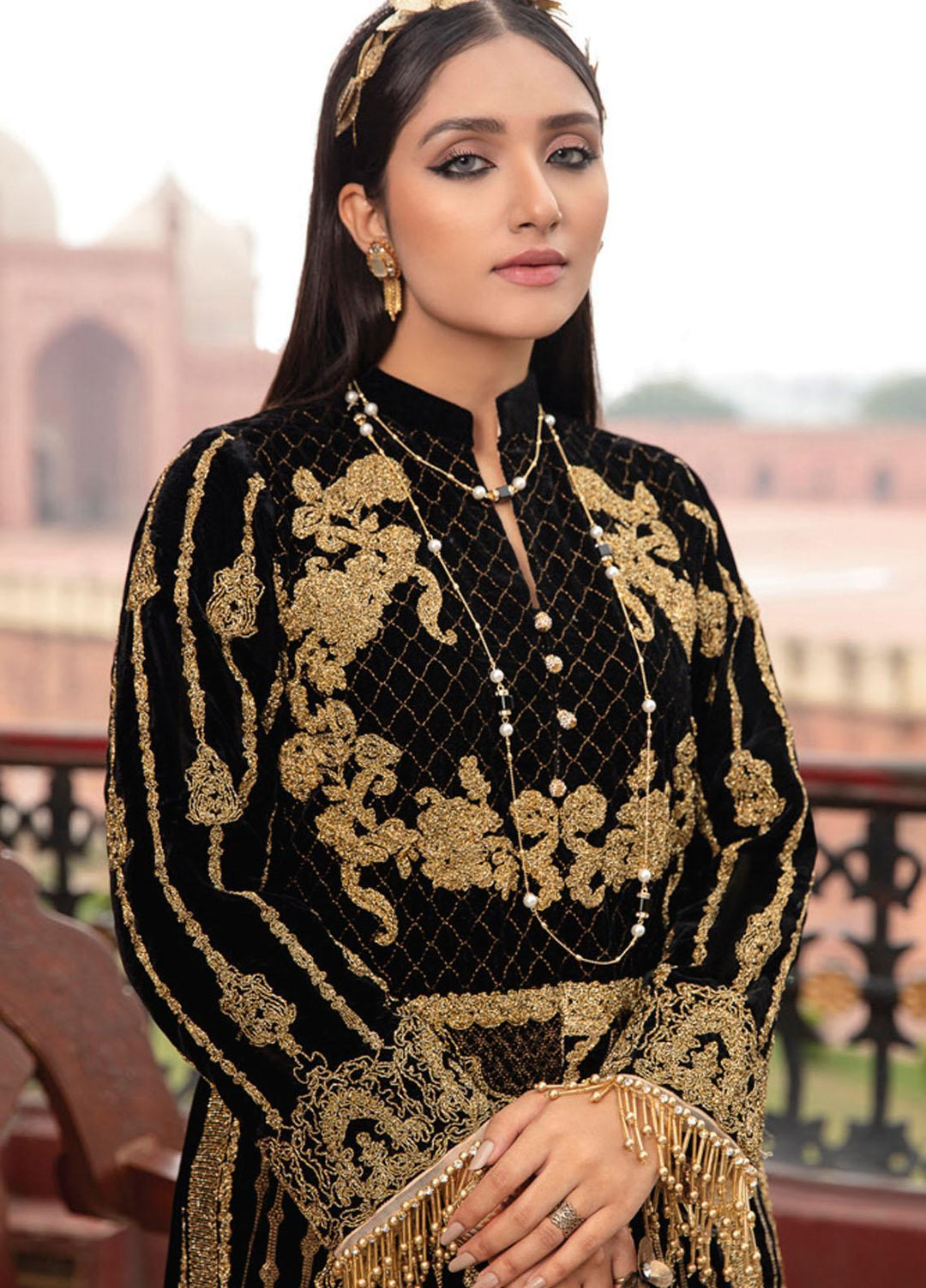 Velveto by Al Zohaib Embroidered Velvet  Unstitched Shirt AZ21V-2 D-02 - Winter Collection