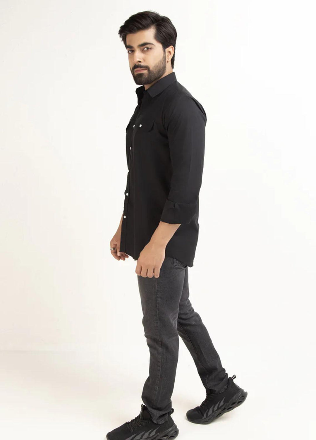 Venzyl Cotton Casual Shirt for Men -  MS23208-BLA