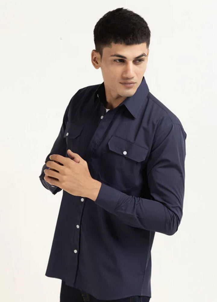 Venzyl Cotton Casual Men Shirt -  MS23208-BLU