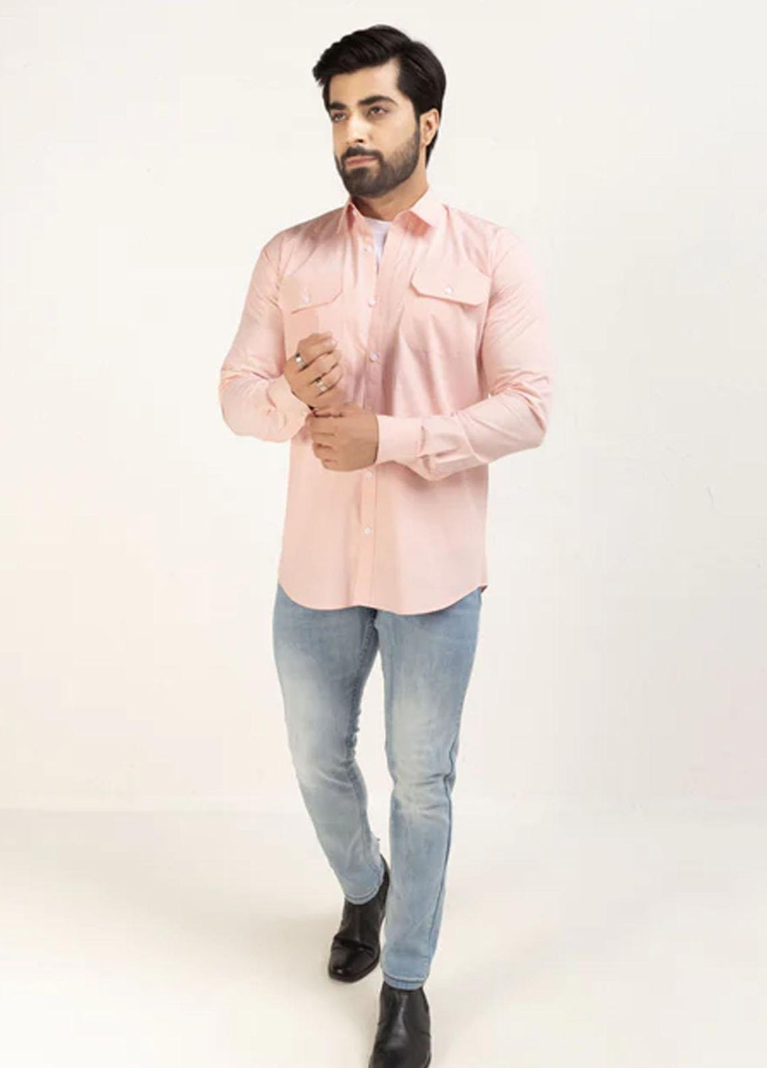 Venzyl Cotton Casual Shirt for Men -  MS23208-PNK