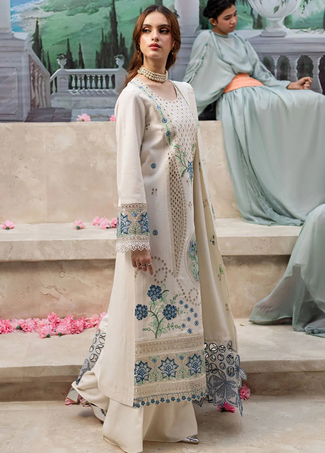 Veronica By Mahnur Embroidered Karandi Suit Unstitched 3 Piece MN24V D-01 B Cecilia - Winter Collection