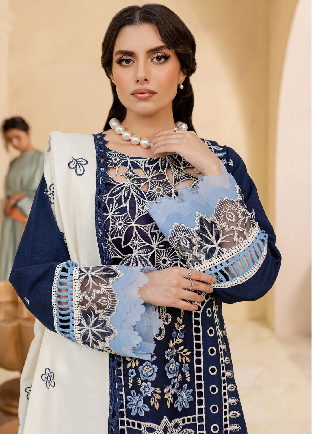 Veronica By Mahnur Embroidered Karandi Suit Unstitched 3 Piece MN24V D-02 A Mabel - Winter Collection