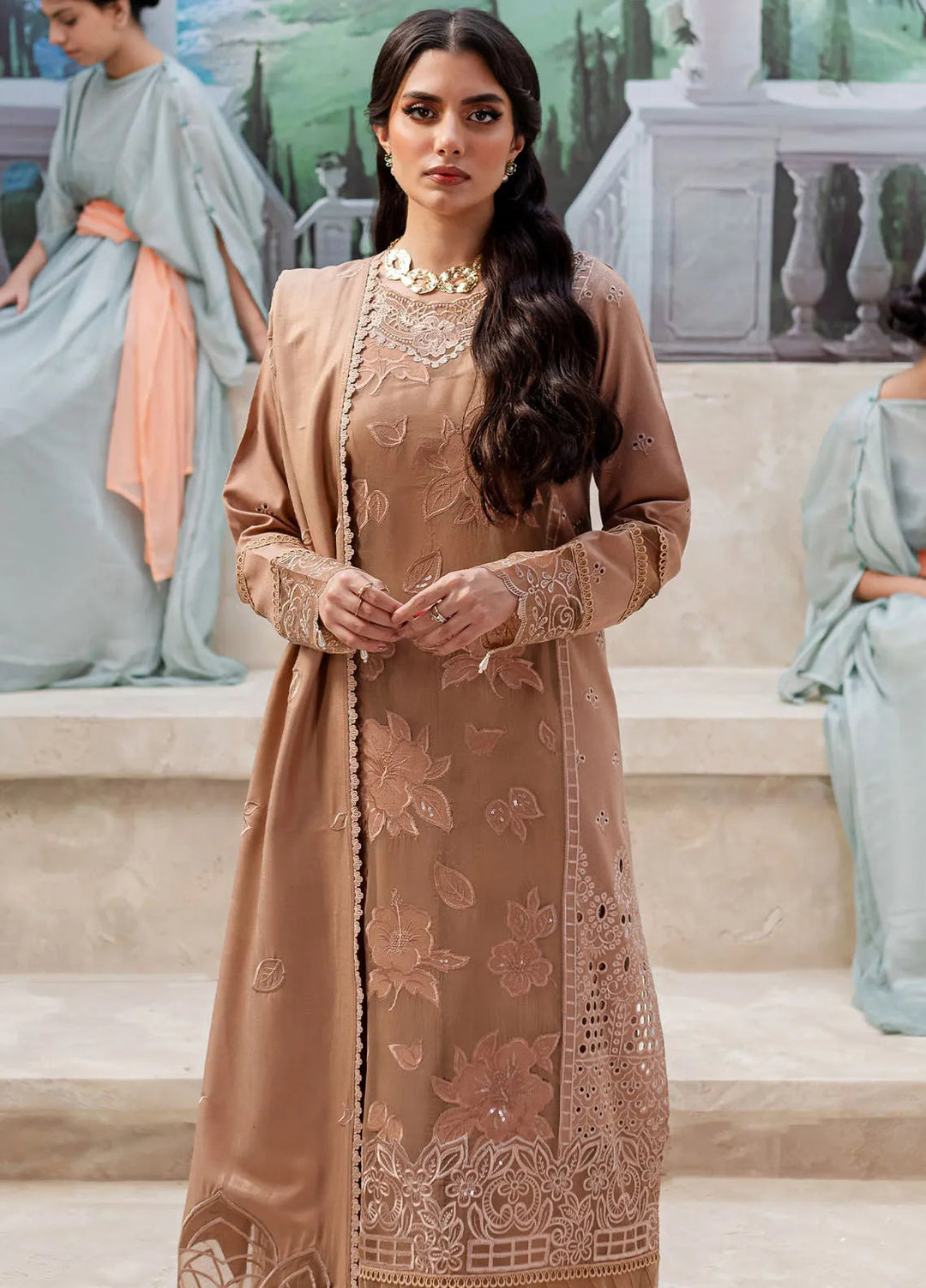 Veronica By Mahnur Embroidered Karandi Suit Unstitched 3 Piece MN24V D-03 A Penelope - Winter Collection