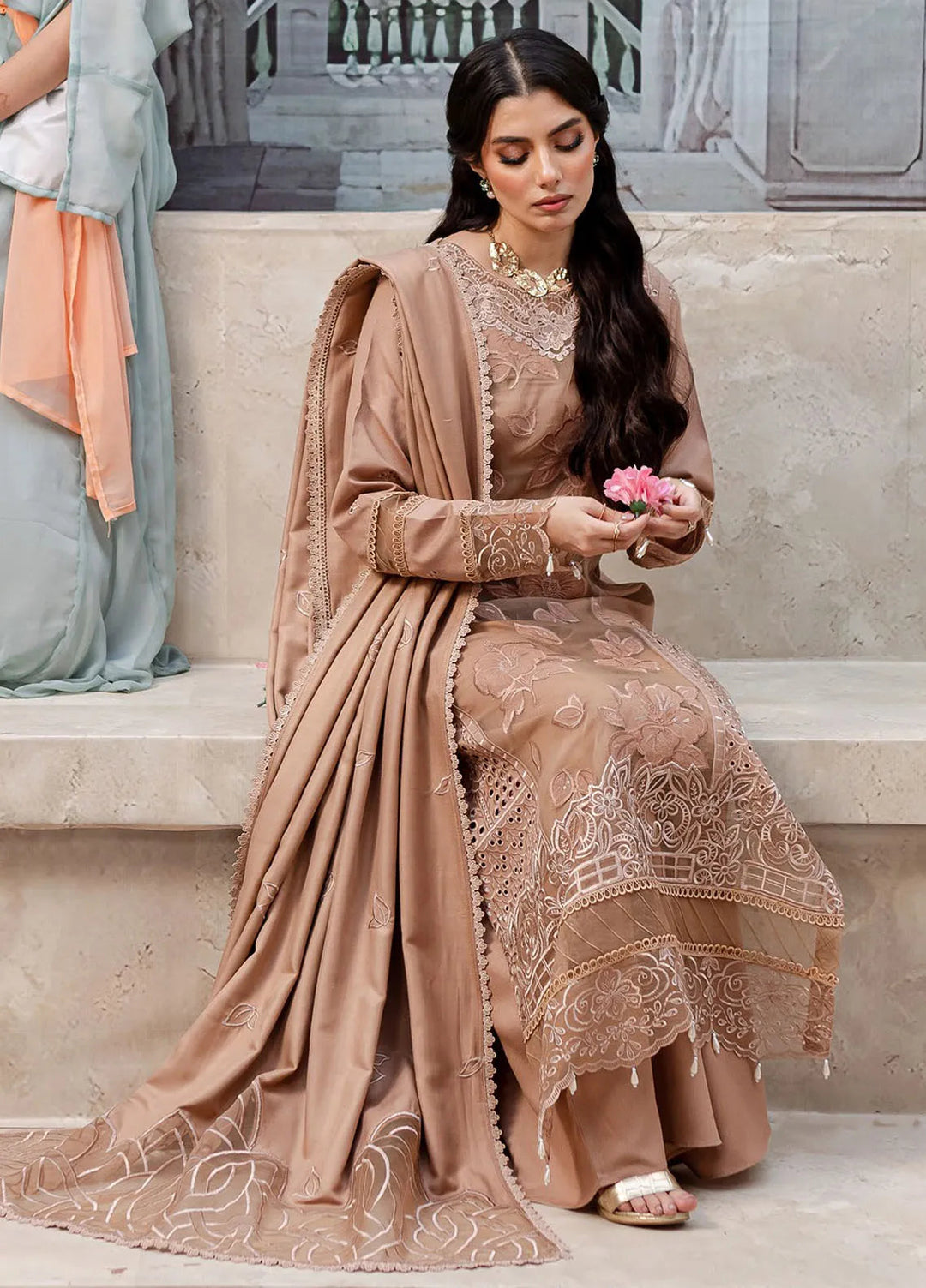 Veronica By Mahnur Embroidered Karandi Suit Unstitched 3 Piece MN24V D-03 A Penelope - Winter Collection