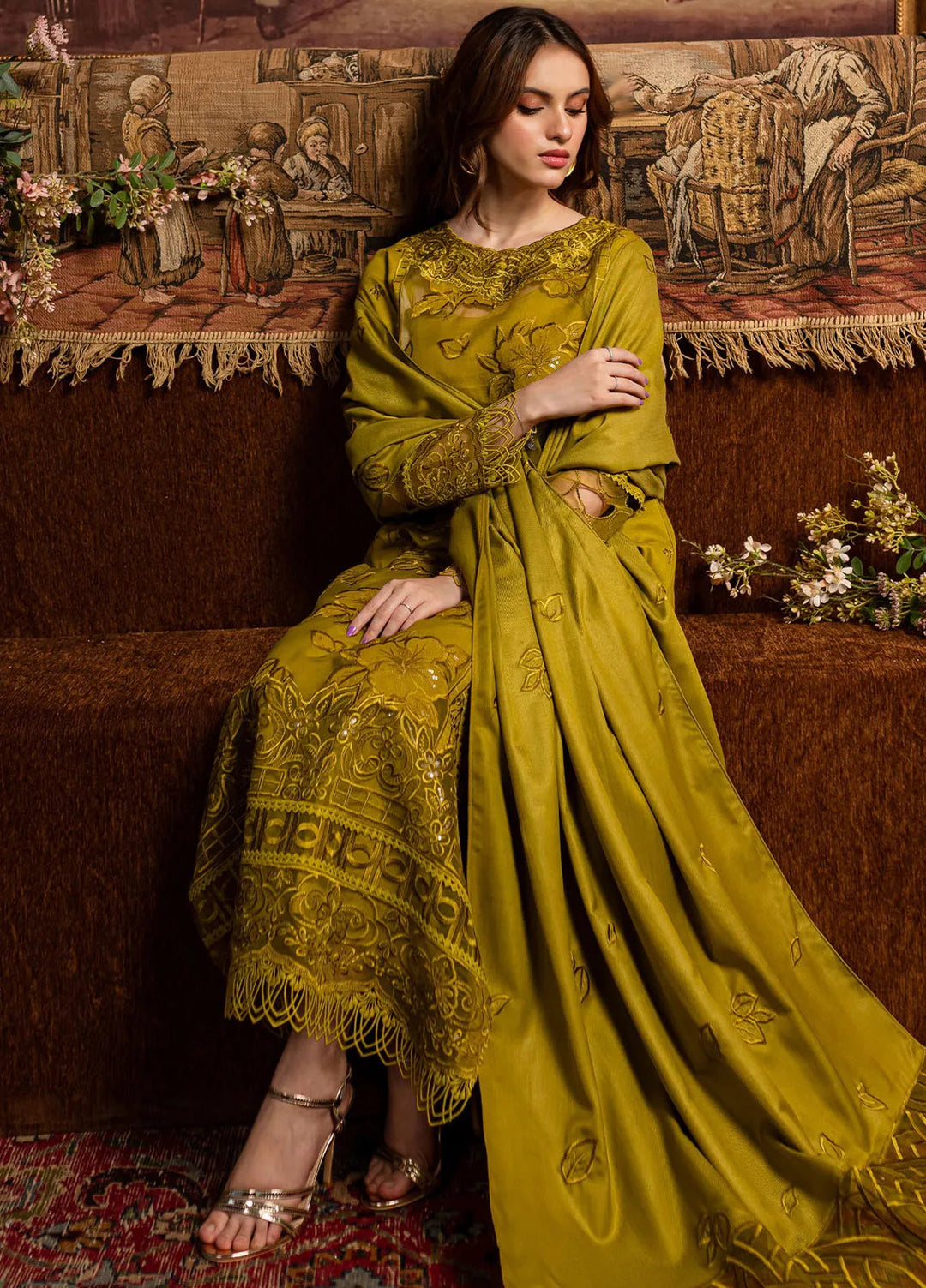 Veronica By Mahnur Embroidered Karandi Suit Unstitched 3 Piece MN24V D-03 B Victoria - Winter Collection