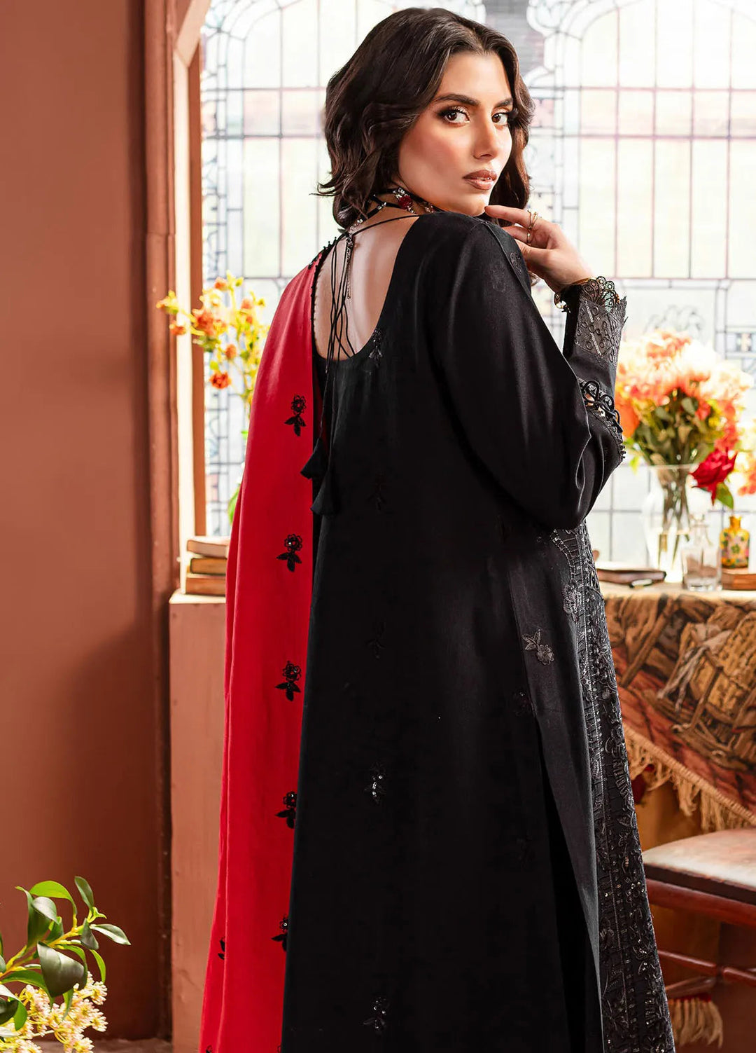 Veronica By Mahnur Embroidered Karandi Suit Unstitched 3 Piece MN24V D-04 A Margaret - Winter Collection