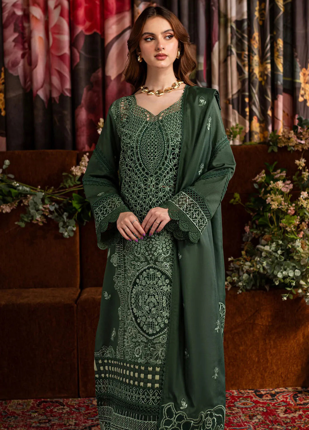 Veronica By Mahnur Embroidered Karandi Suit Unstitched 3 Piece MN24V D-04 B Matlida - Winter Collection