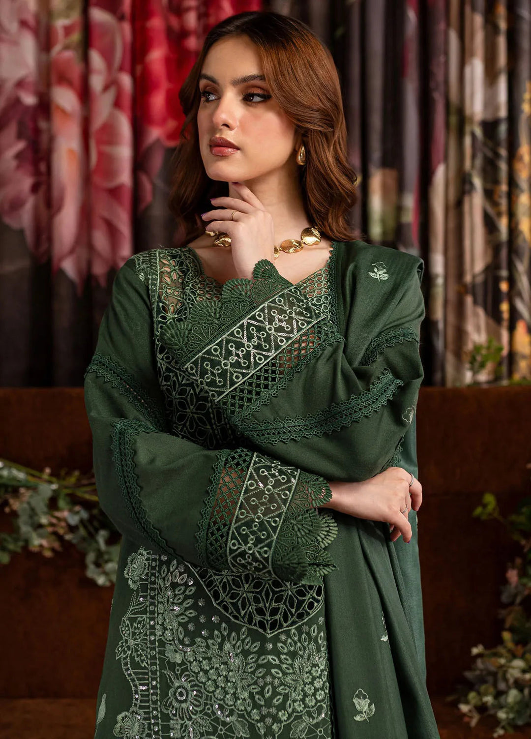 Veronica By Mahnur Embroidered Karandi Suit Unstitched 3 Piece MN24V D-04 B Matlida - Winter Collection