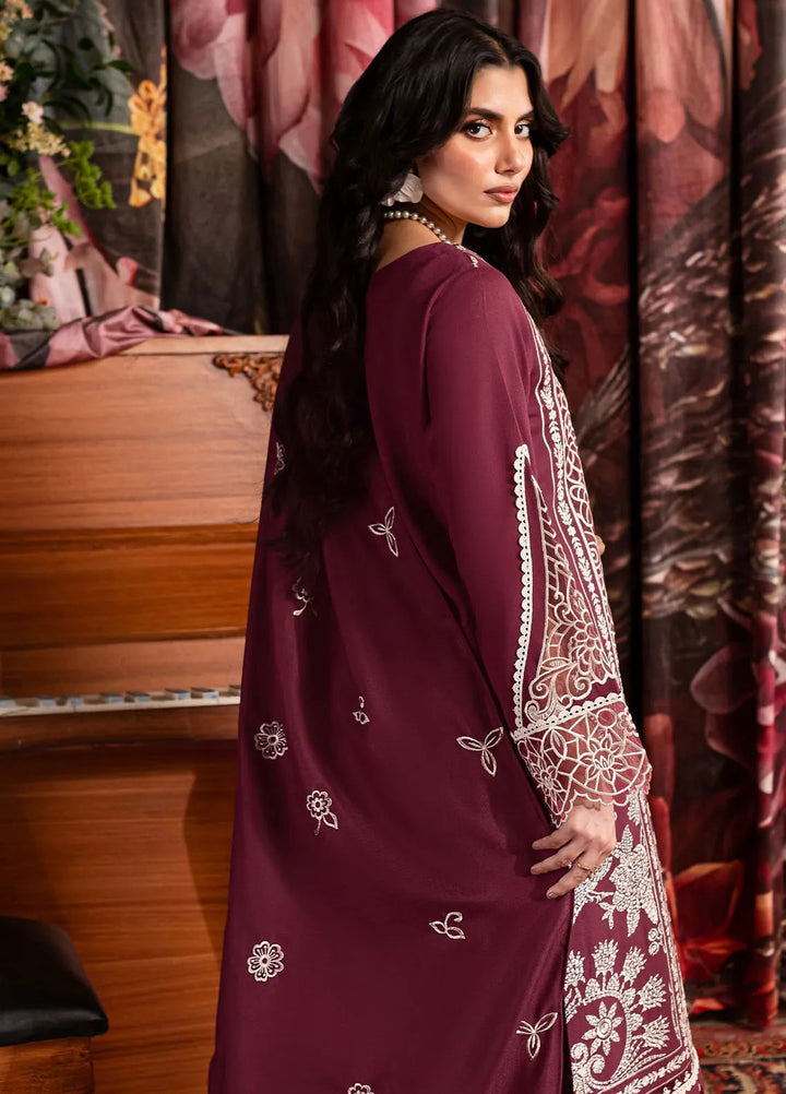Veronica By Mahnur Embroidered Karandi Suit Unstitched 3 Piece MN24V D-07 Rose - Winter Collection