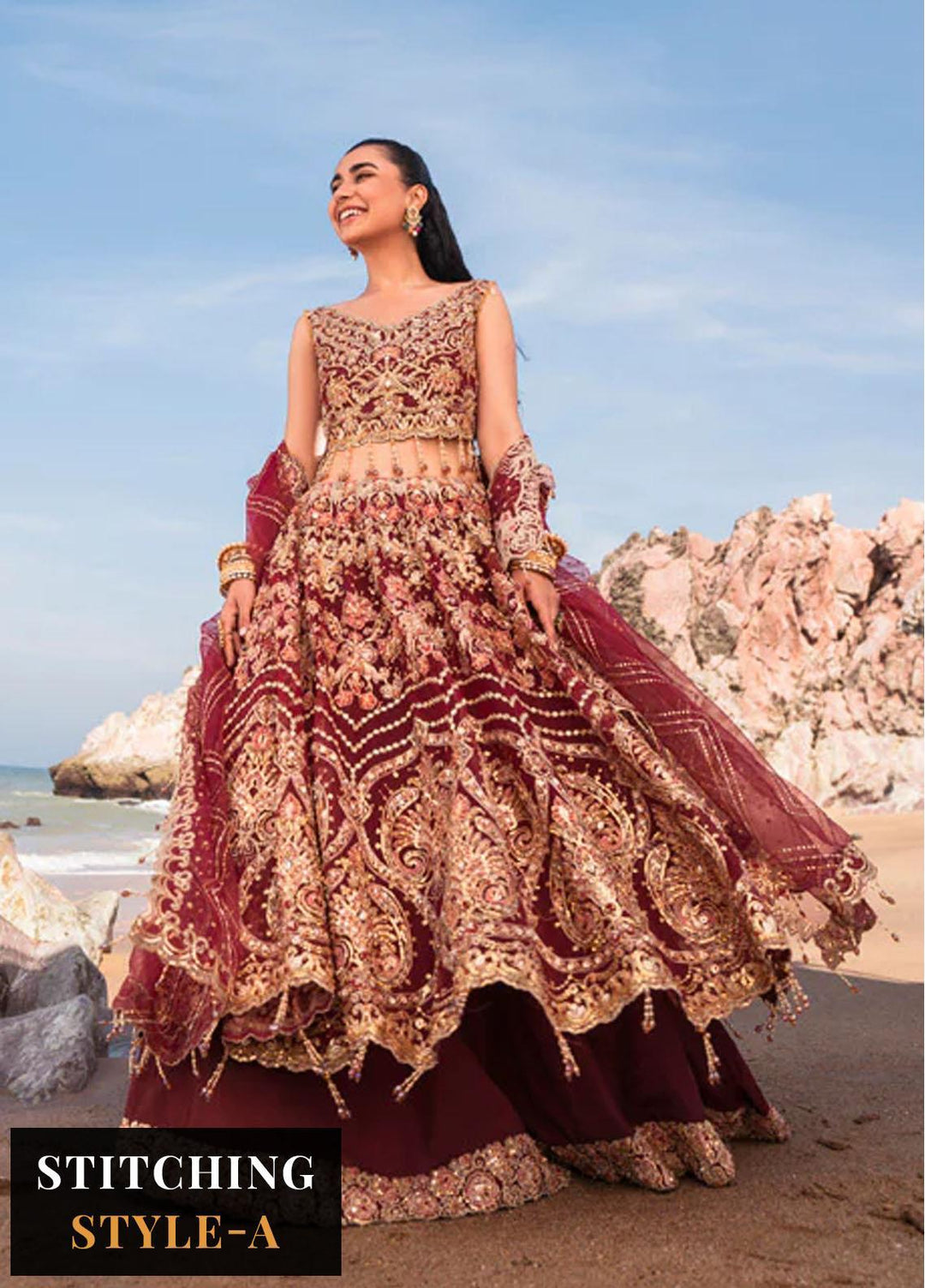 Versailles By Muneefa Naz Embroidered Organza Suits Unstitched 3 Piece MN22V Aden - Wedding Collection