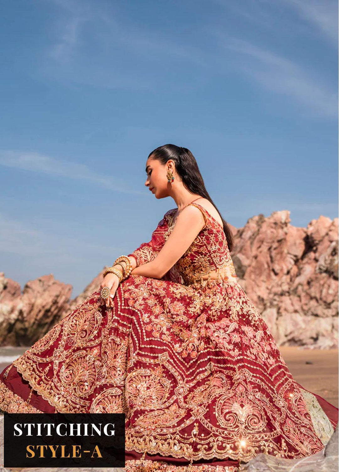 Versailles By Muneefa Naz Embroidered Organza Suits Unstitched 3 Piece MN22V Aden - Wedding Collection