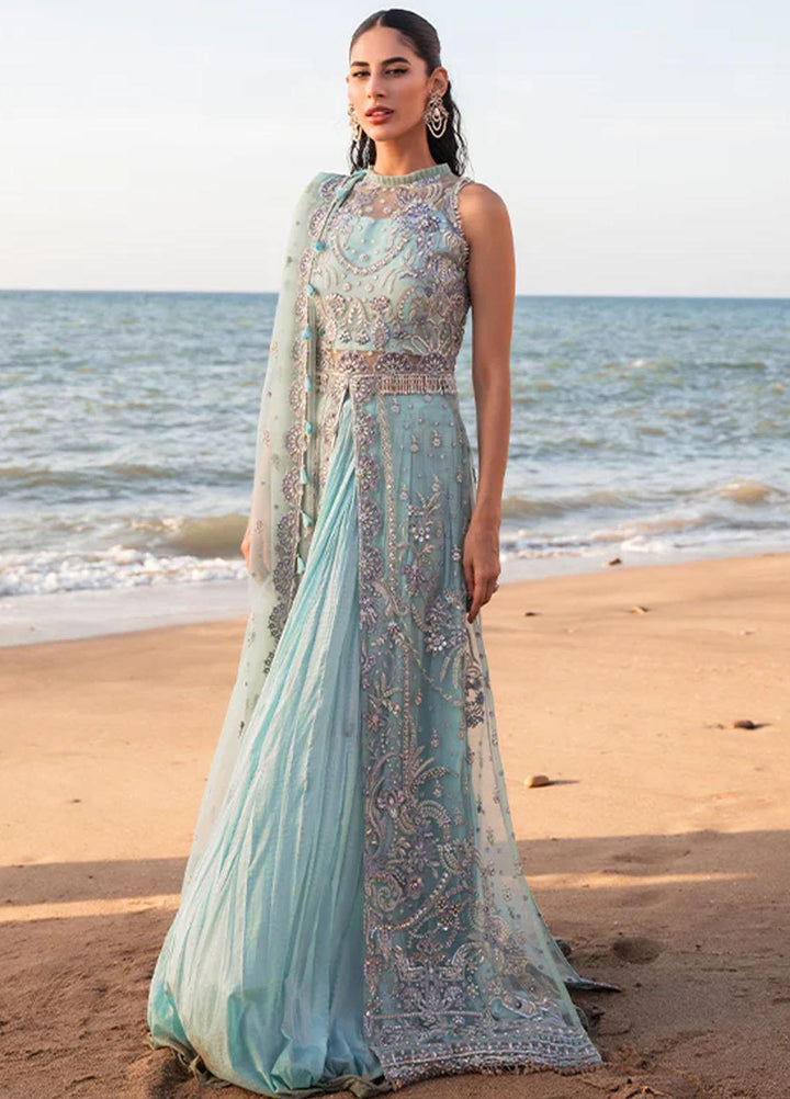 Versailles By Muneefa Naz Embroidered Net Suits Unstitched 4 Piece MN22V Aria - Wedding Collection