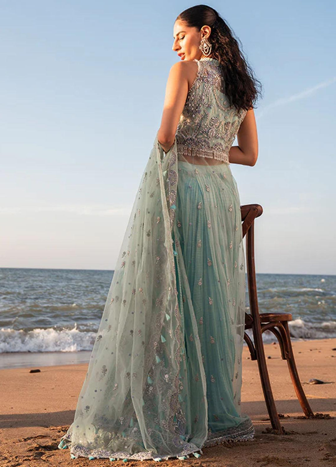 Versailles By Muneefa Naz Embroidered Net Suits Unstitched 4 Piece MN22V Aria - Wedding Collection