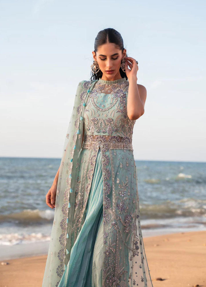 Versailles By Muneefa Naz Embroidered Net Suits Unstitched 4 Piece MN22V Aria - Wedding Collection