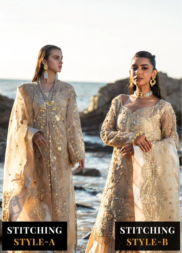 Versailles By Muneefa Naz Embroidered Organza Suits Unstitched 4 Piece MN22V Claire - Wedding Collection