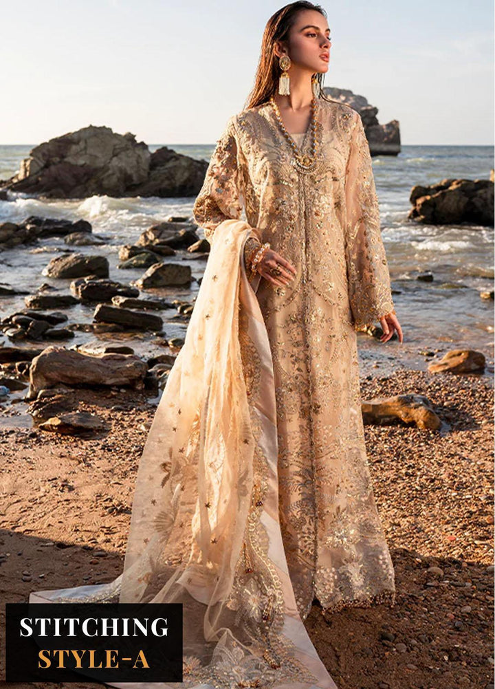 Versailles By Muneefa Naz Embroidered Organza Suits Unstitched 4 Piece MN22V Claire - Wedding Collection