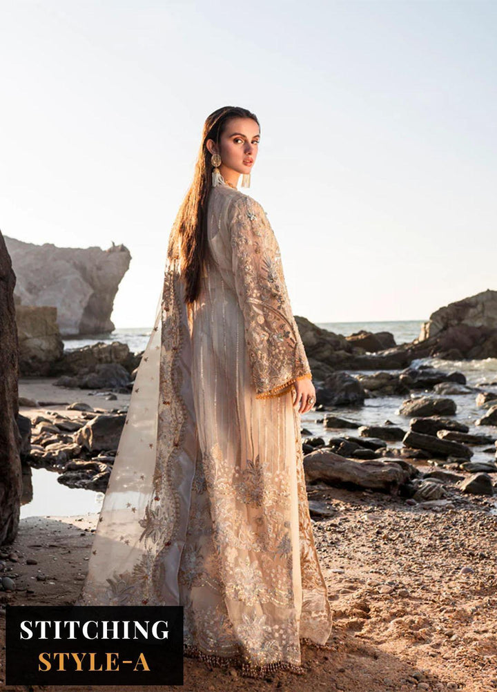 Versailles By Muneefa Naz Embroidered Organza Suits Unstitched 4 Piece MN22V Claire - Wedding Collection