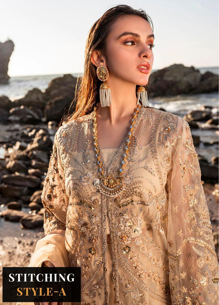 Versailles By Muneefa Naz Embroidered Organza Suits Unstitched 4 Piece MN22V Claire - Wedding Collection